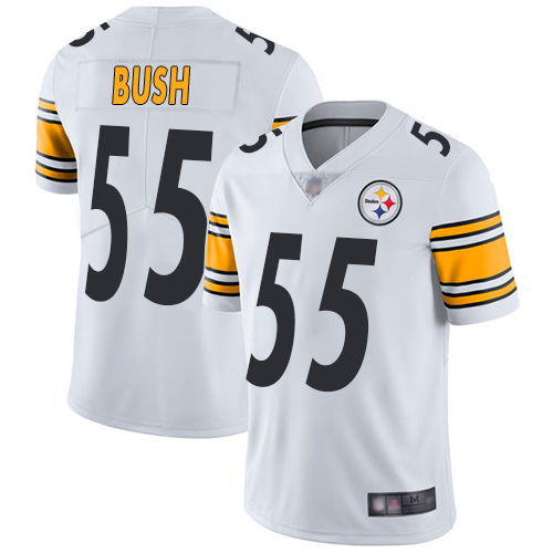 Youth Pittsburgh Steelers Football #55 Limited White Devin Bush Road Vapor Untouchable Nike NFL Jersey->youth nfl jersey->Youth Jersey